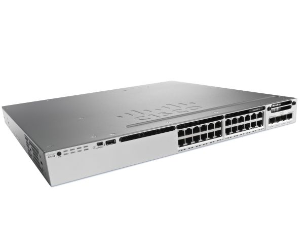 WS-C3850-24U-L Cisco Catalyst 3850 Series UPoE 24 x Ports SFP+ 10GBase-T Layer 3 Managed 1U Rack-Mountable Gigabit Ethernet Network Switch