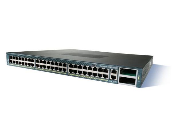WS-C4948-10GE Cisco Catalyst 4900 Series 4948 48 x RJ-45 Ports 10/100/1000Base-T + 4 x SFP Ports Layer 3 Managed Rack-mountable Gigabit Ethernet Network Switch