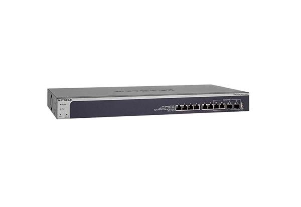 XS708T Netgear Prosafe XS708T 8 x SFP+ Ports 10GBase-T + 2 x Copper/SFP+ Combo Port Layer 2 Managed Rack-mountable Gigabit Ethernet Network Switch