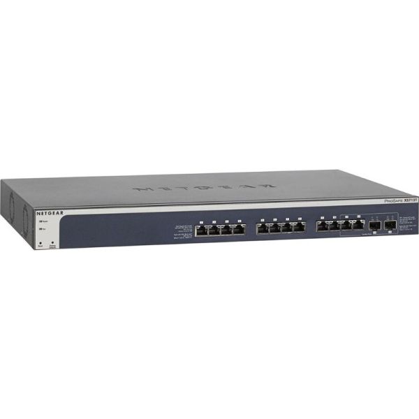 XS712T Netgear XS712T 12 x RJ-45 Ports 10GBase-T + 2 x Combo RJ-45/SFP+ Ports Layer 3 Mananged Gigabit Ethernet Smart Network Switch