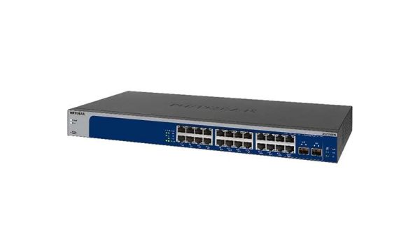 XS724EM Netgear XS724EM 24 x Ports 10GBase-T + 2 x Ports Shared SFP+ Layer 3 Managed 1U Rack-mountable Multi-Gigabit Ethernet Network Switch