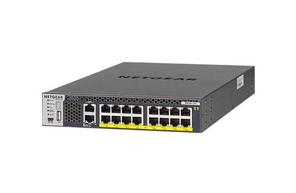 XSM4316PB Netgear Prosafe M4300 Series M4300-16X 16 x RJ-45 Ports PoE+ 10GBase-T Layer 3 Managed 1U Rack-mountable Stackable Gigabit Ethernet Network Switch