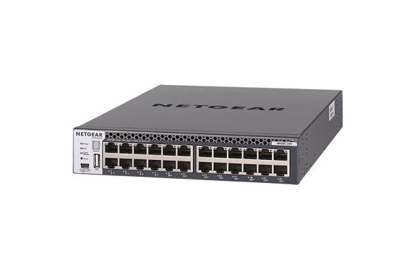 XSM4324CS Netgear Prosafe M4300 Series M4300-24X 24 x Ports 10GBase-T + 4 x Shared SFP+ Ports Layer 3 Managed 1U Rack-mountable Gigabit Ethernet Network Switch