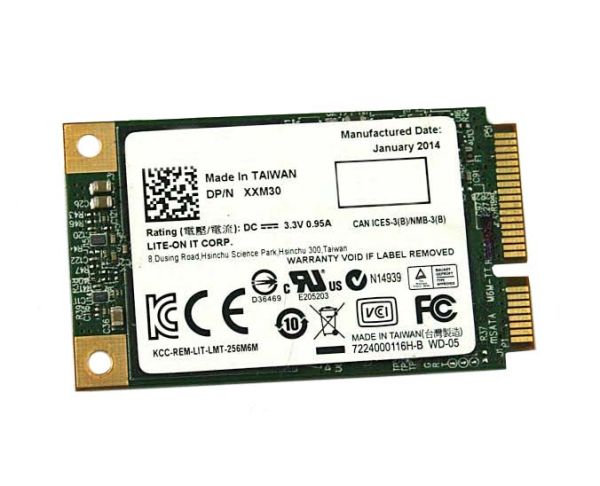 XXM30 Dell 256GB 6Gb/s SATA mSATA MLC Solid State Drive for Latitude 6430u / E7240