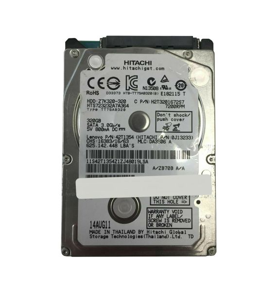 Z7K320-320 Hitachi 320GB 7200RPM SATA 3Gb/s 16MB Cache 2.5-inch Hard Drive